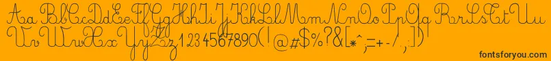 フォントCrayone – 黒い文字のオレンジの背景