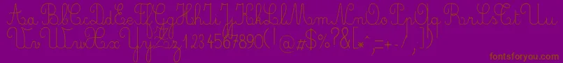 Crayone-fontti – ruskeat fontit violetilla taustalla