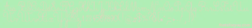 Crayone Font – Pink Fonts on Green Background