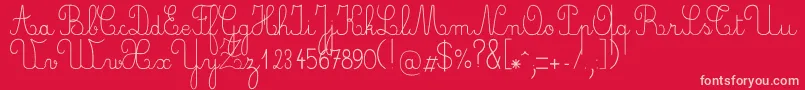 フォントCrayone – 赤い背景にピンクのフォント
