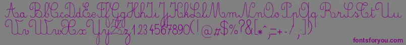 Шрифт Crayone – фиолетовые шрифты на сером фоне