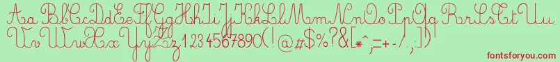 Crayone Font – Red Fonts on Green Background