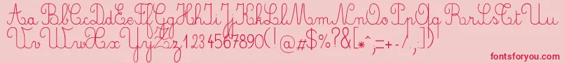 Crayone Font – Red Fonts on Pink Background