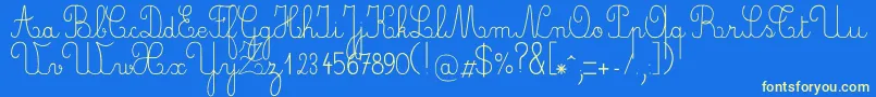 Crayone Font – Yellow Fonts on Blue Background