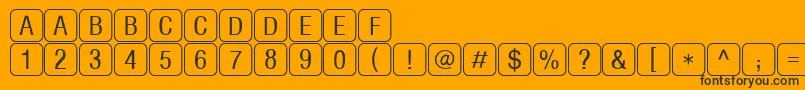 RrkeylettersNormal Font – Black Fonts on Orange Background