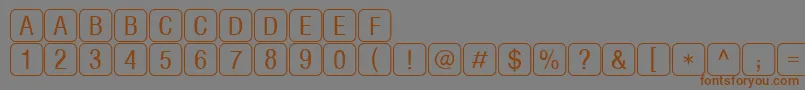 RrkeylettersNormal Font – Brown Fonts on Gray Background