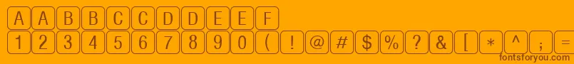 RrkeylettersNormal Font – Brown Fonts on Orange Background