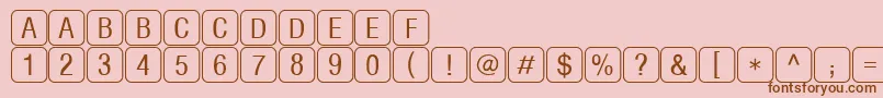 RrkeylettersNormal Font – Brown Fonts on Pink Background