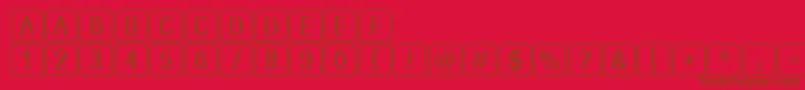 RrkeylettersNormal Font – Brown Fonts on Red Background