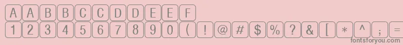 RrkeylettersNormal-Schriftart – Graue Schriften auf rosa Hintergrund