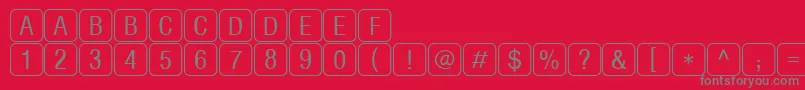RrkeylettersNormal Font – Gray Fonts on Red Background