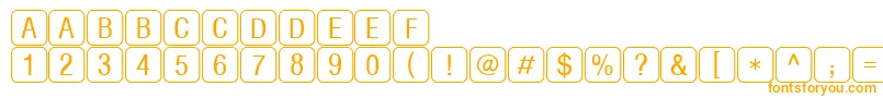 RrkeylettersNormal Font – Orange Fonts on White Background