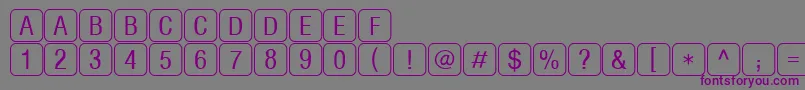 RrkeylettersNormal Font – Purple Fonts on Gray Background