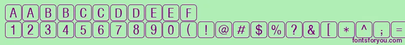 En savoir plus sur la police RrkeylettersNormal Police RrkeylettersNormal – polices violettes sur fond vert