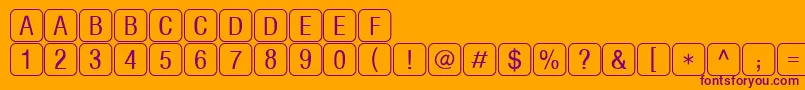 RrkeylettersNormal Font – Purple Fonts on Orange Background