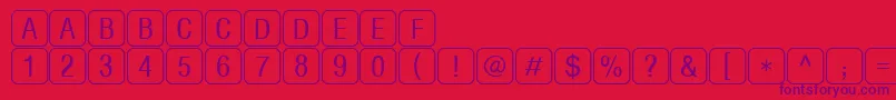 フォントRrkeylettersNormal – 赤い背景に紫のフォント
