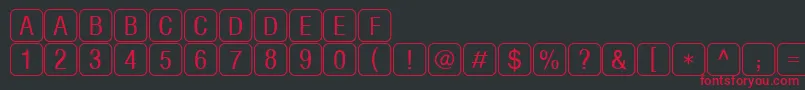 RrkeylettersNormal Font – Red Fonts on Black Background