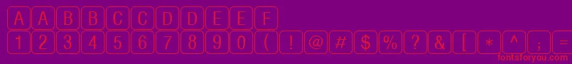 RrkeylettersNormal Font – Red Fonts on Purple Background