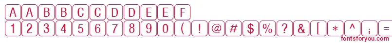 フォントRrkeylettersNormal – 白い背景に赤い文字
