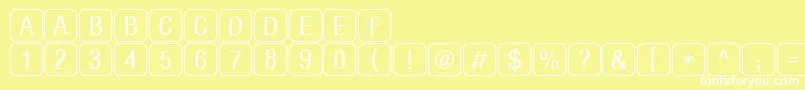 RrkeylettersNormal Font – White Fonts on Yellow Background