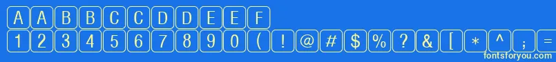 Шрифт RrkeylettersNormal – жёлтые шрифты на синем фоне