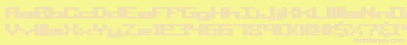 KnotBrk-Schriftart – Rosa Schriften auf gelbem Hintergrund