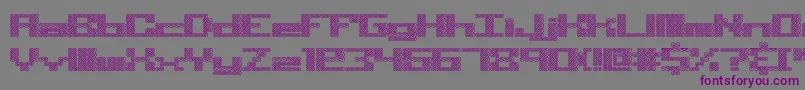 Шрифт KnotBrk – фиолетовые шрифты на сером фоне