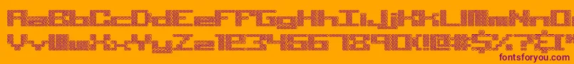 Шрифт KnotBrk – фиолетовые шрифты на оранжевом фоне