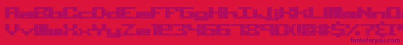 KnotBrk Font – Purple Fonts on Red Background