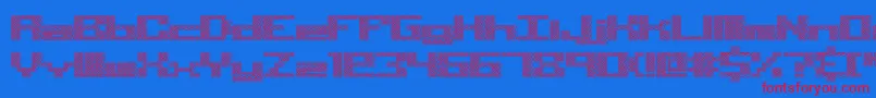 KnotBrk-fontti – punaiset fontit sinisellä taustalla