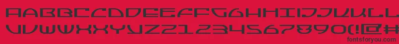 フォントJumptroopsexpand – 赤い背景に黒い文字