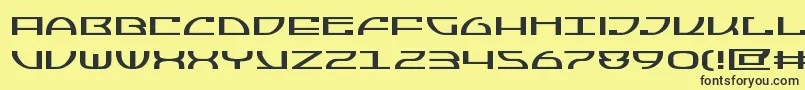 Jumptroopsexpand Font – Black Fonts on Yellow Background