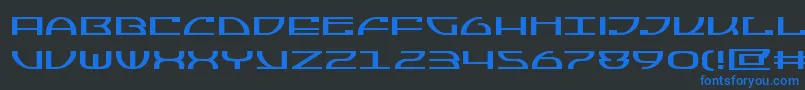Jumptroopsexpand Font – Blue Fonts on Black Background