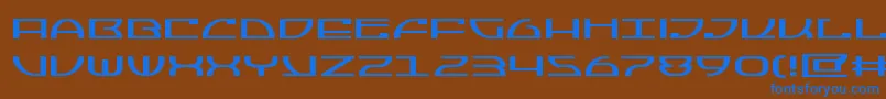 Jumptroopsexpand Font – Blue Fonts on Brown Background