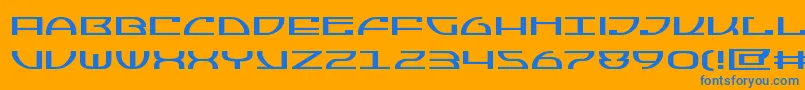Jumptroopsexpand Font – Blue Fonts on Orange Background