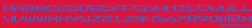 Jumptroopsexpand Font – Blue Fonts on Red Background
