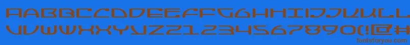 Jumptroopsexpand Font – Brown Fonts on Blue Background