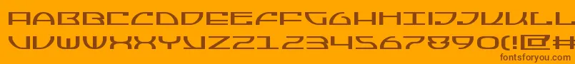 Jumptroopsexpand Font – Brown Fonts on Orange Background