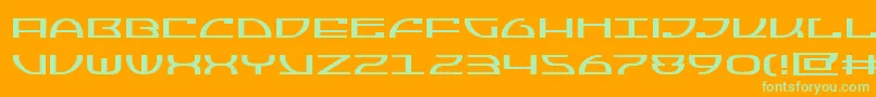 Jumptroopsexpand Font – Green Fonts on Orange Background