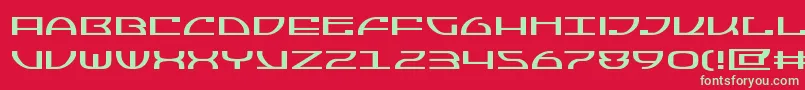 Jumptroopsexpand Font – Green Fonts on Red Background