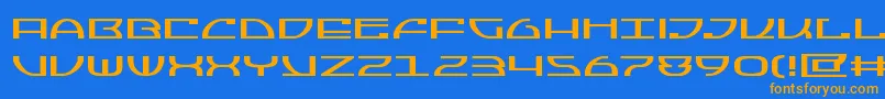 Jumptroopsexpand Font – Orange Fonts on Blue Background