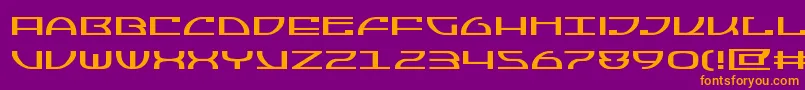 Jumptroopsexpand Font – Orange Fonts on Purple Background