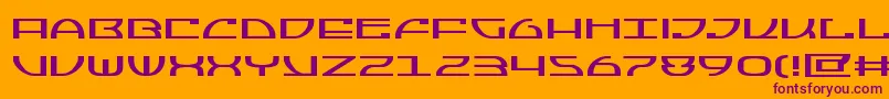 Jumptroopsexpand Font – Purple Fonts on Orange Background