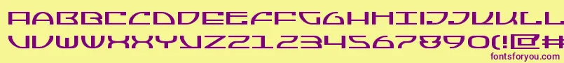 Jumptroopsexpand Font – Purple Fonts on Yellow Background