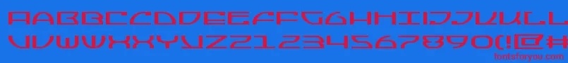 Jumptroopsexpand Font – Red Fonts on Blue Background