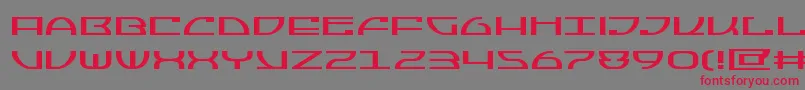 フォントJumptroopsexpand – 赤い文字の灰色の背景