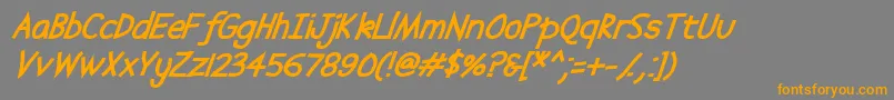 fuente Abscissa Bold Italic – Fuentes Naranjas Sobre Fondo Gris