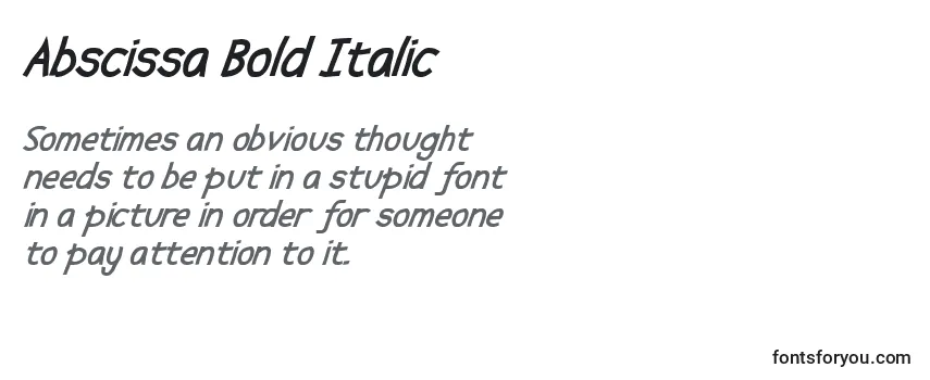Abscissa Bold Italic Font