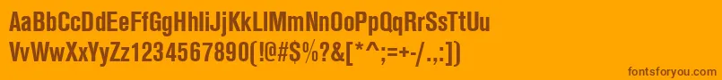 Шрифт AnconaCdBold – коричневые шрифты на оранжевом фоне