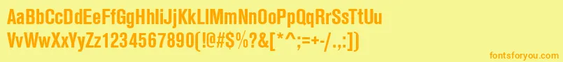 AnconaCdBold Font – Orange Fonts on Yellow Background